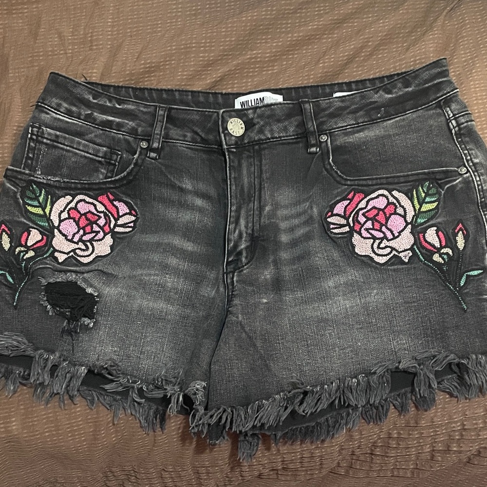 William Rast Black Jean Shorts